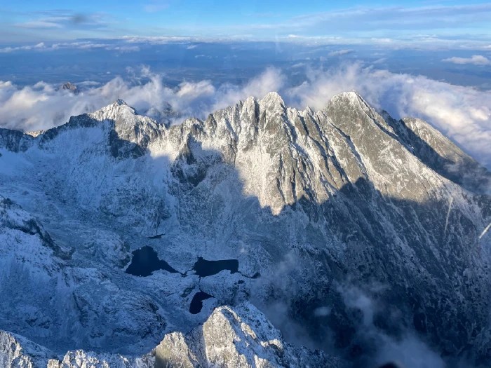 Private small plane flight in Slovakia